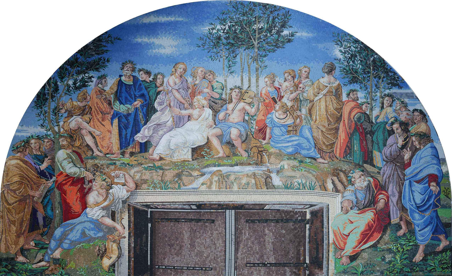 Ancient Greek Mosaic Wall Art - The Parnassus