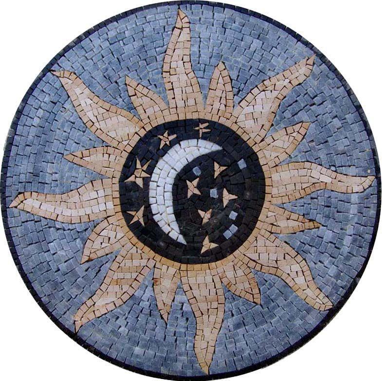 Sun Moon Mosaic Medallion - Akmar