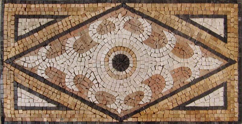 Rectangular Marble Mosaic Accent - Talia