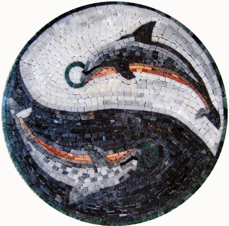 Nautical Marble Mosaic Mural