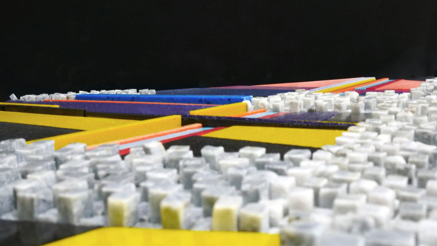 Contrast Emerging from Crevices Mosaic