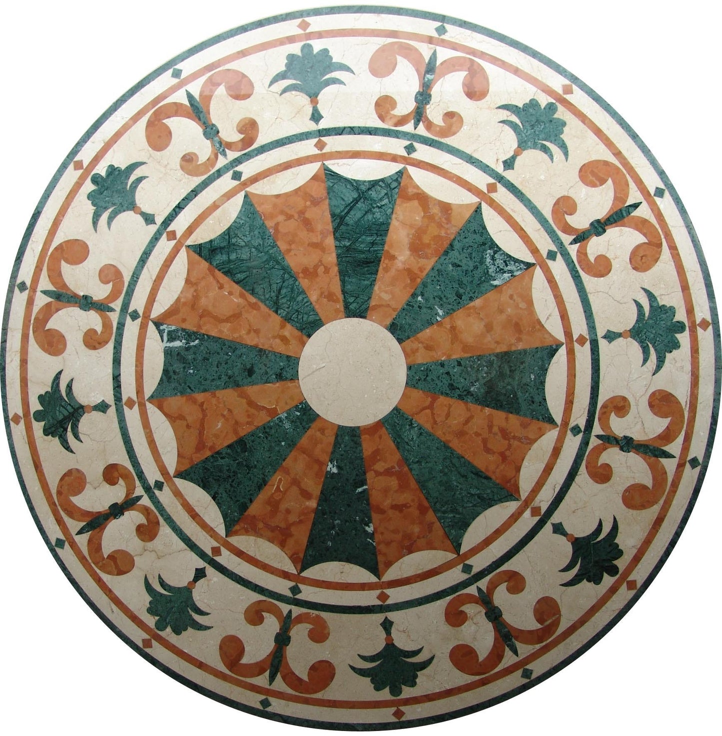 Large Round Stone Art - Mardi Gras