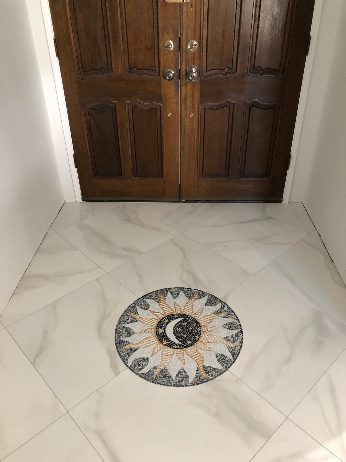 Sun Moon Stars Medallion - Najm II Mosaic