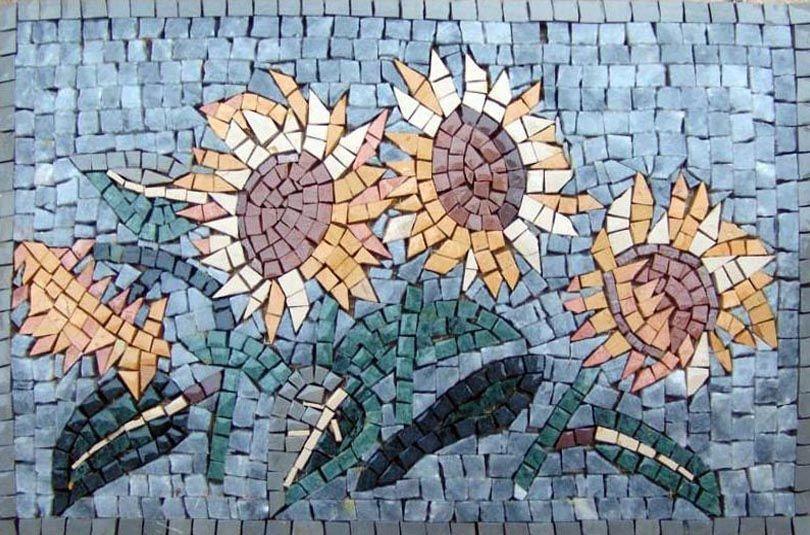 Mosaic Wall Art - Sunflowers