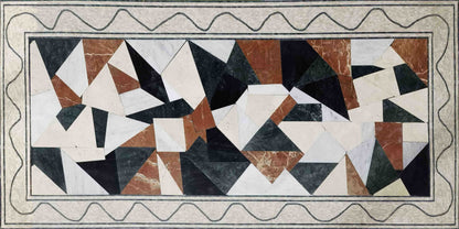 Geometric Feast: A Mosaic Floor for Discerning Diners