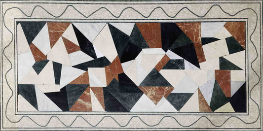 Geometric Feast: A Mosaic Floor for Discerning Diners