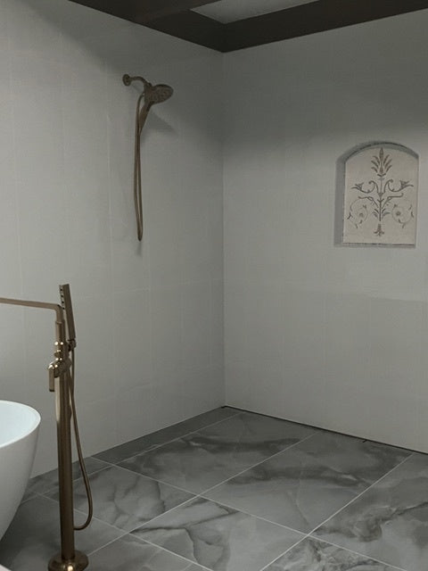 Floral Marble Mosaic Artwork