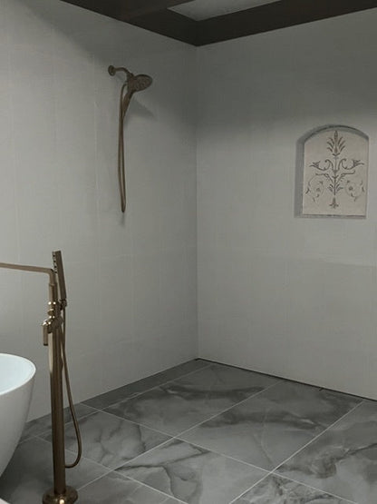 Floral Marble Mosaic Artwork