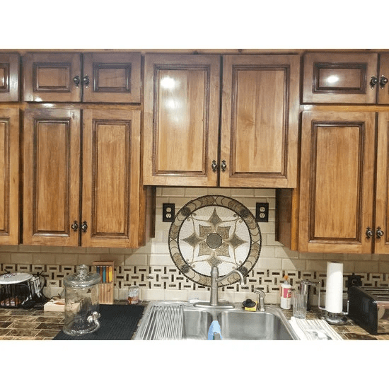 Tangiers I - Geometric Mosaic Medallion