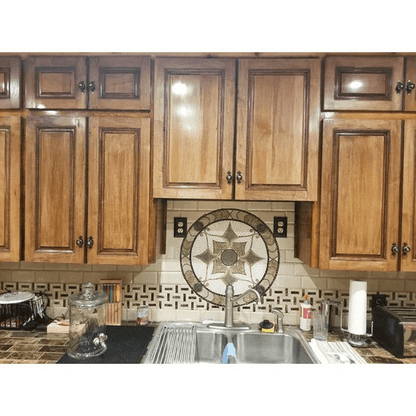 Tangiers I - Geometric Mosaic Medallion