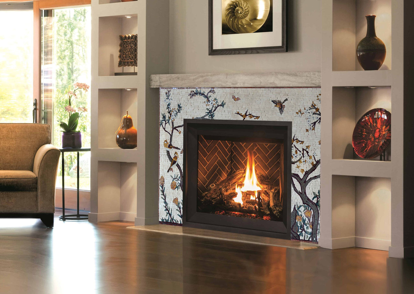 Mosaic Fireplace - Nature Art