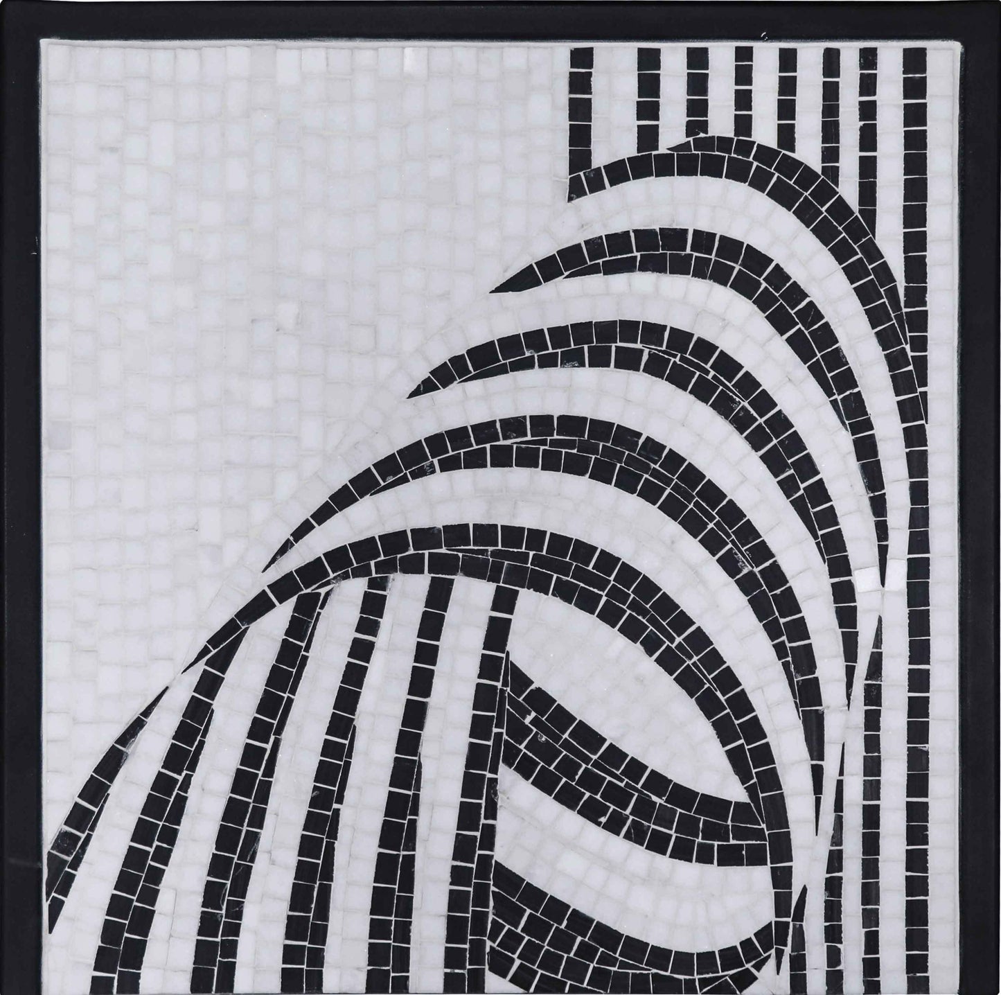 Swirl Monochrome Twins - Mosaic Tables