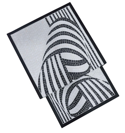 Swirl Monochrome Twins - Mosaic Tables