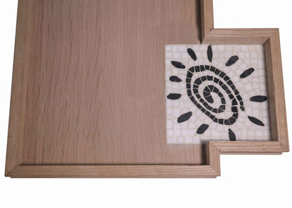Sun Mosaic Wooden Tray