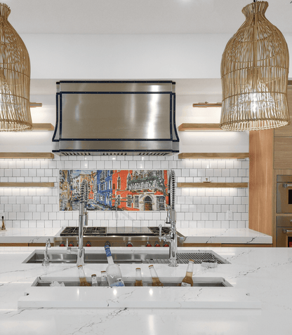 Venice Canal Glass Mosaic Art