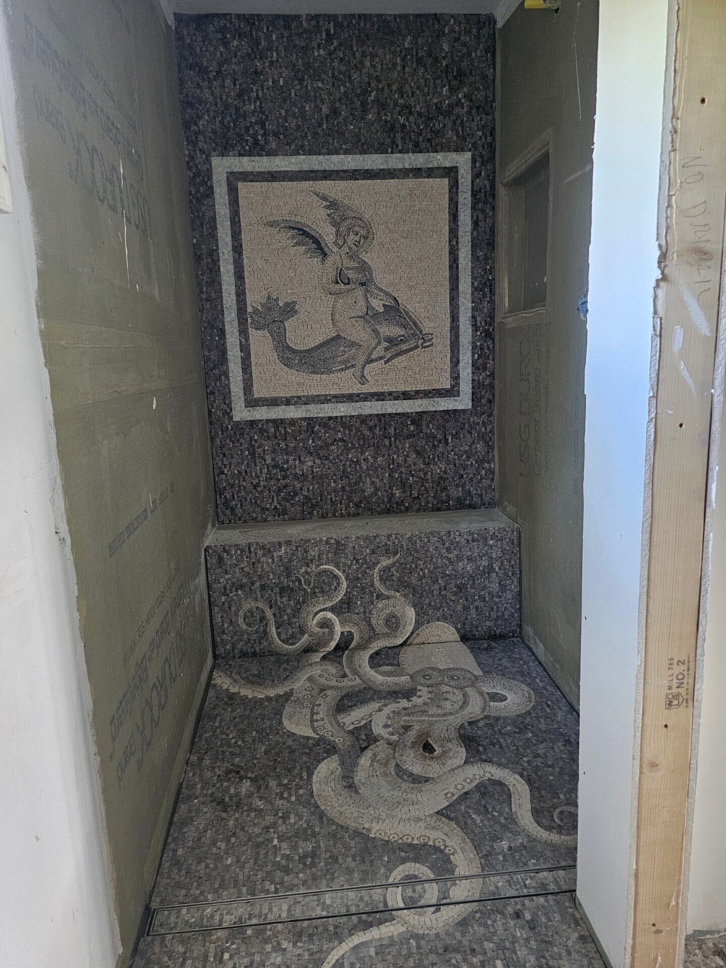 Marine Life Mosaic Art: Octopus, Squid, and Underwater Creatures