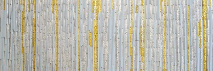 Gold Rain Drops Mosaic Fireplace Border