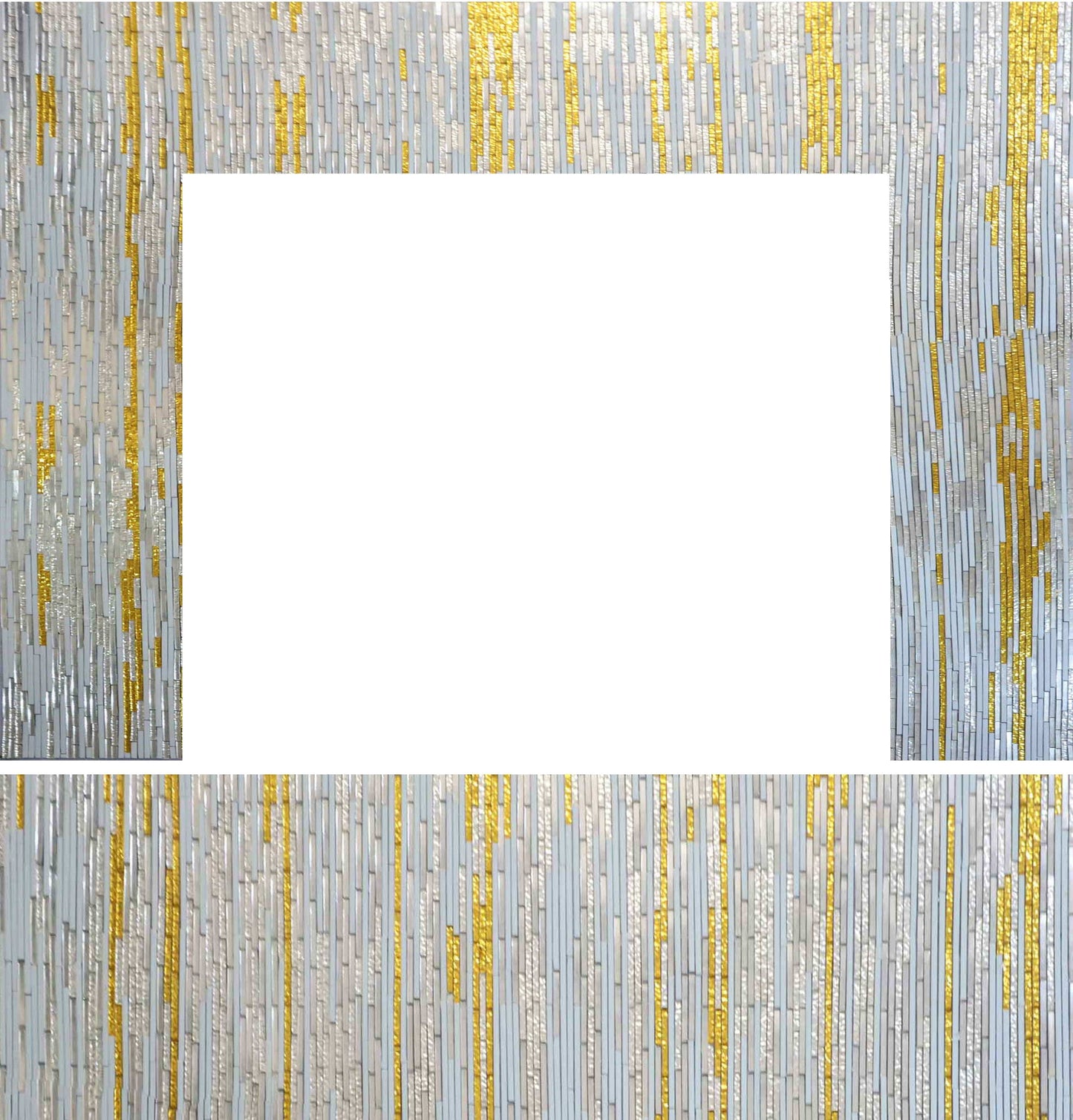 Gold Rain Drops Mosaic Fireplace Border
