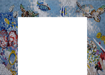 Ocean Colors - Tile Mosaic Fireplace