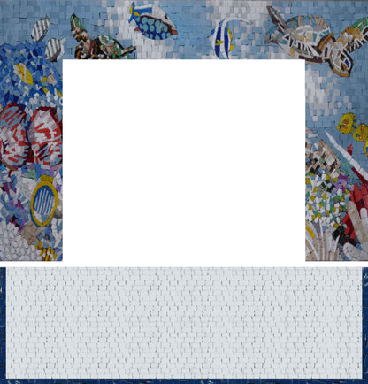 Ocean Colors - Tile Mosaic Fireplace