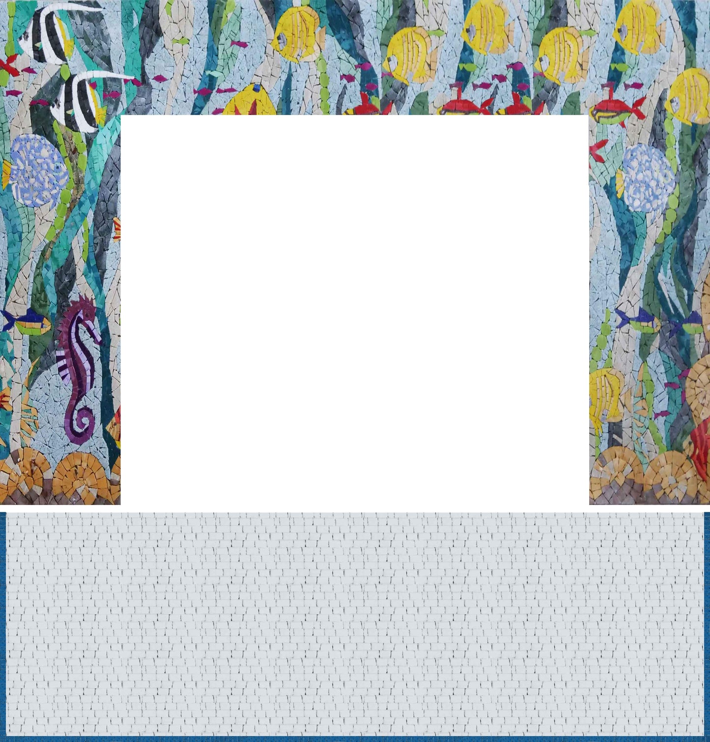 Mosaic Fireplace - Underwater Life