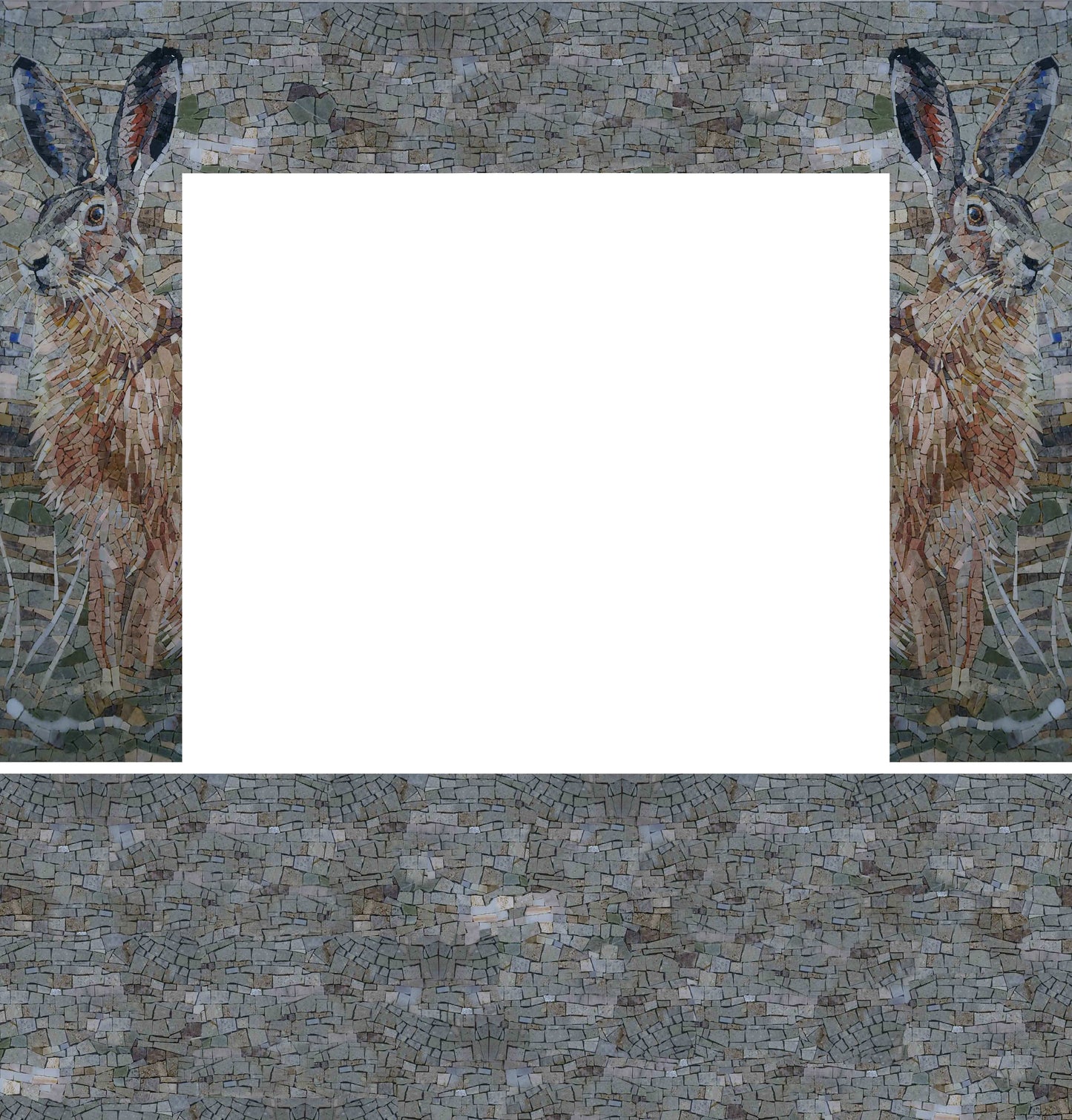 Fireplace Border - Bunnies Mosaic