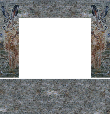 Fireplace Border - Bunnies Mosaic