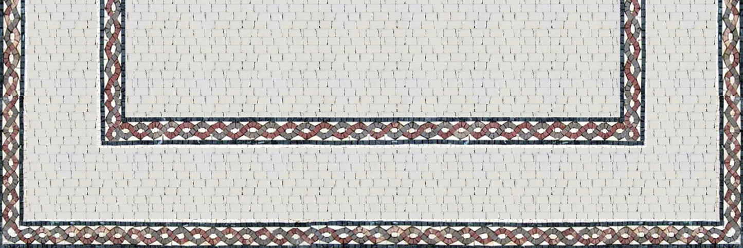 Marble Flowers - Fireplace Border Mosaic