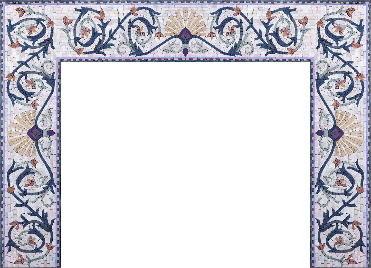 Geometric Pattern Mantel Mosaic