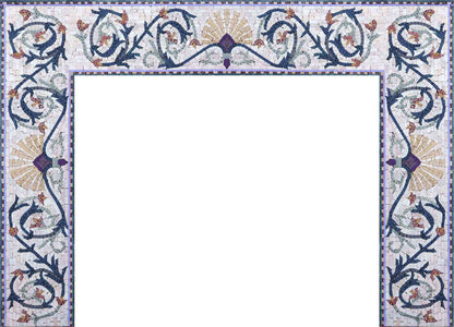 Geometric Pattern Mantel Mosaic