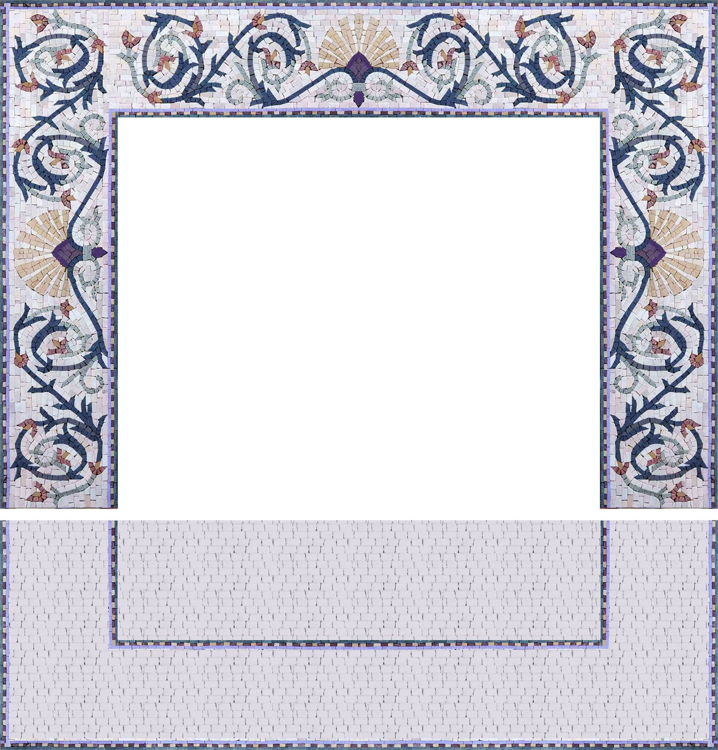 Geometric Pattern Mantel Mosaic