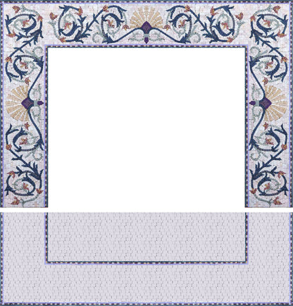 Geometric Pattern Mantel Mosaic