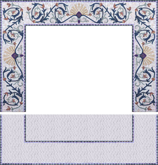 Geometric Pattern Mantel Mosaic