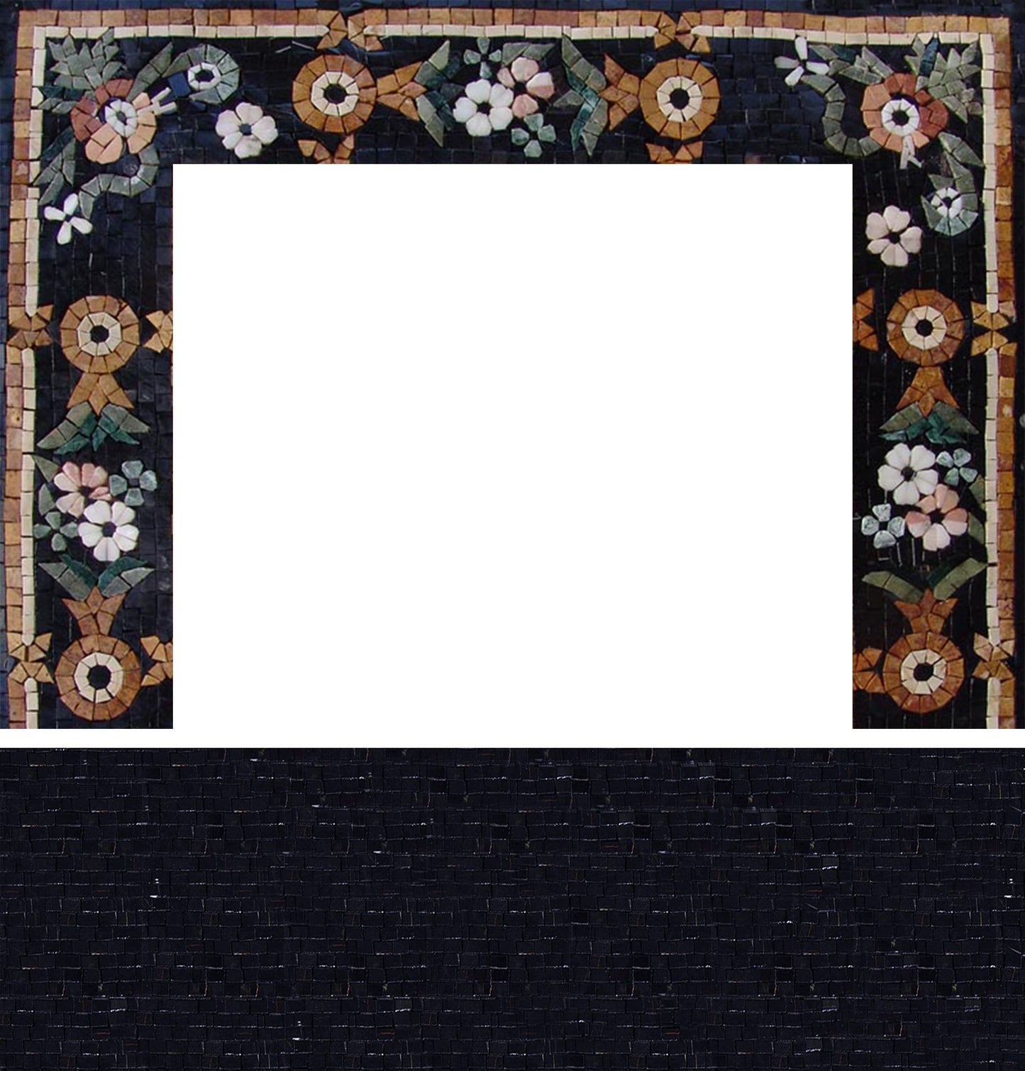Fireplace Border Mosaic - Garden Gate