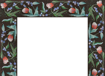 Floral Gaze - Modern Mosaic Fireplace