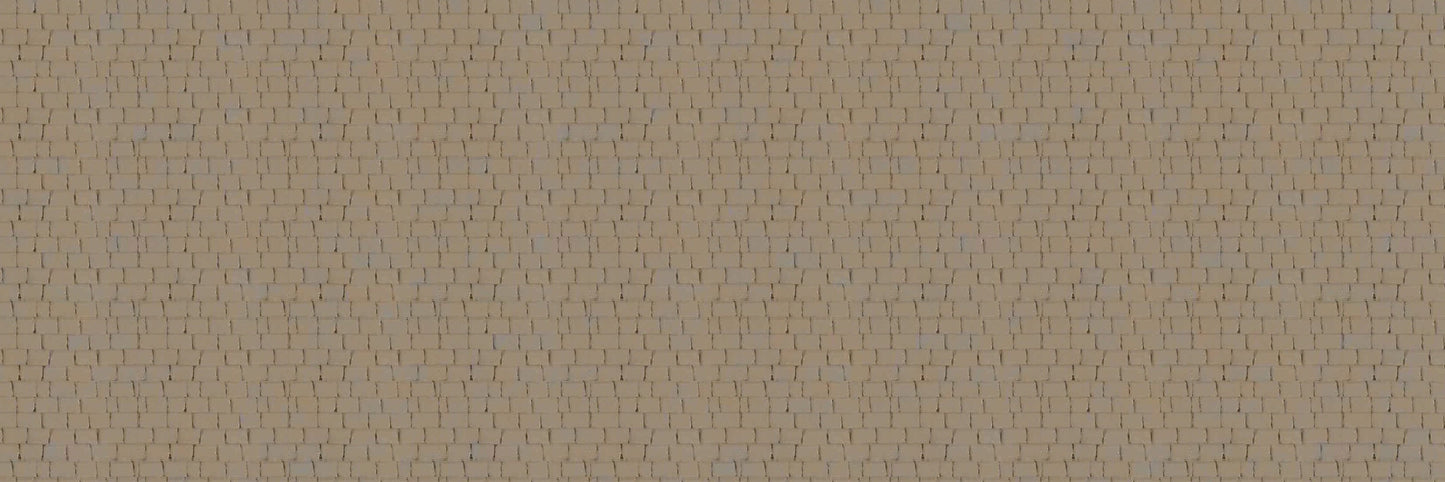 Botanical Decorative Mosaic Tile on Fireplace