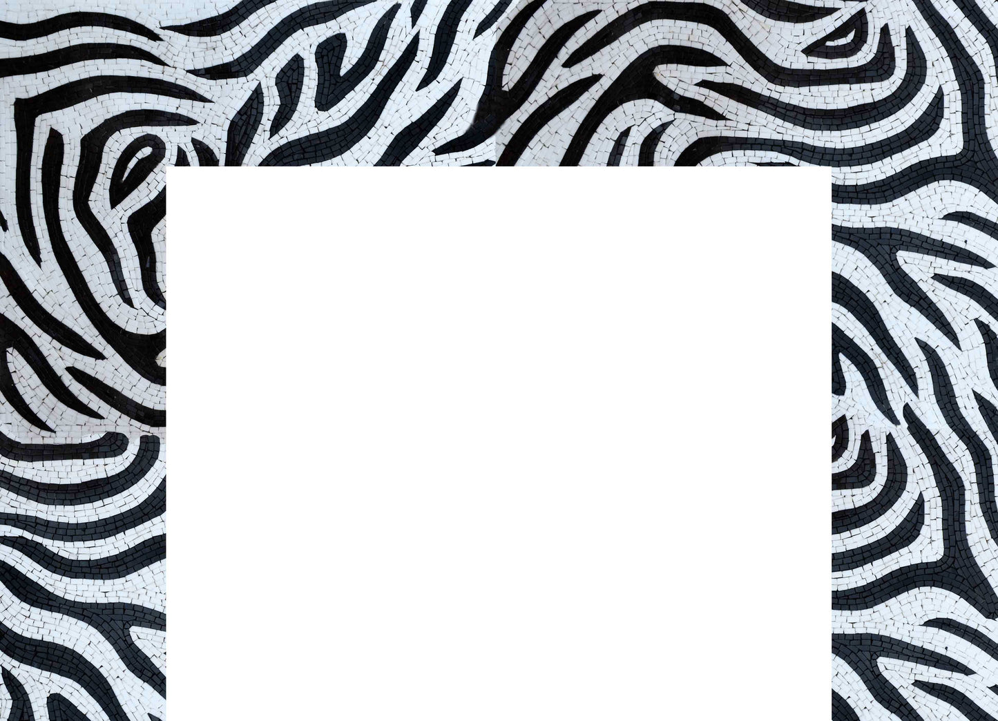 Zebra Pattern - Mosaic Fireplace