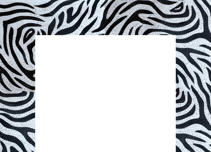 Zebra Pattern - Mosaic Fireplace