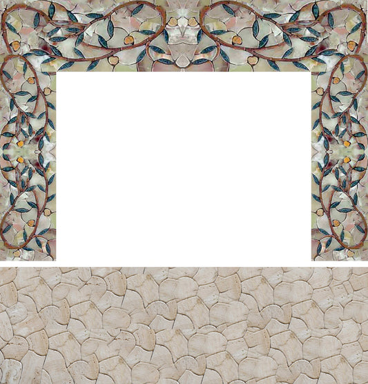Blossom Twig Mosaic Fireplace