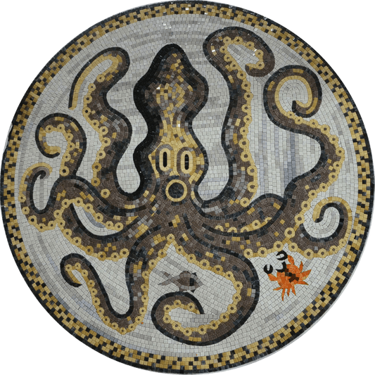 Earthy Octopus Nautical Mosaic Design