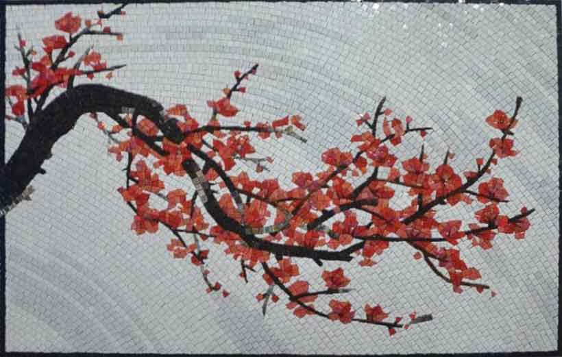 Glass Mosaic Art - Floral Design