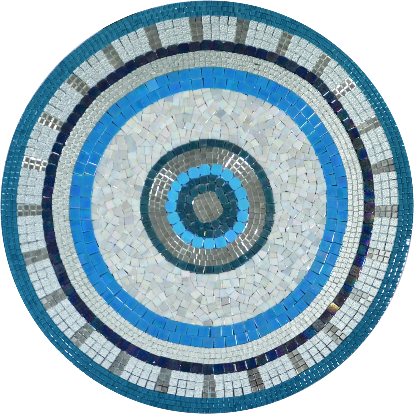 Blue Mosaic Medallion - Mosaic Art
