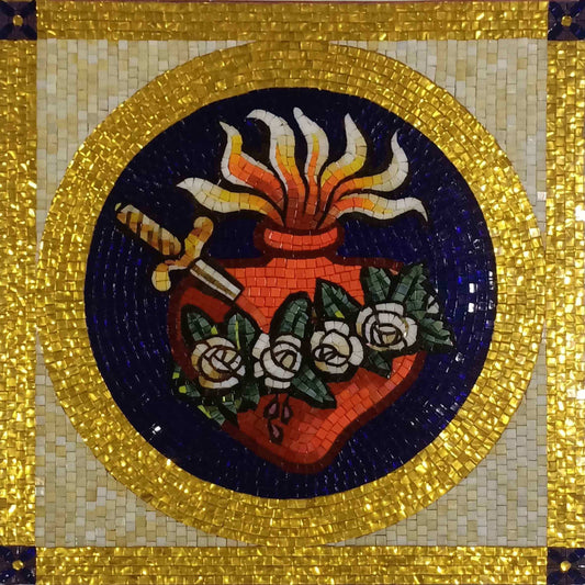 Glass Mosaic Art - Sacred Heart