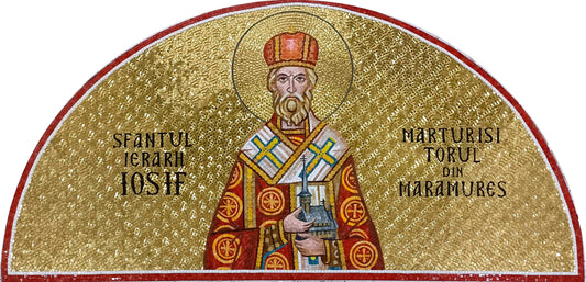 Saint Hierarch Joseph Glass Mosaic Art