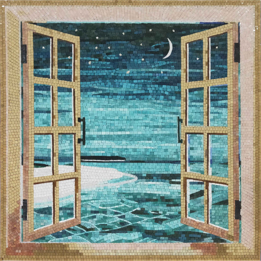 Ocean's Night View - Glass Mosaic