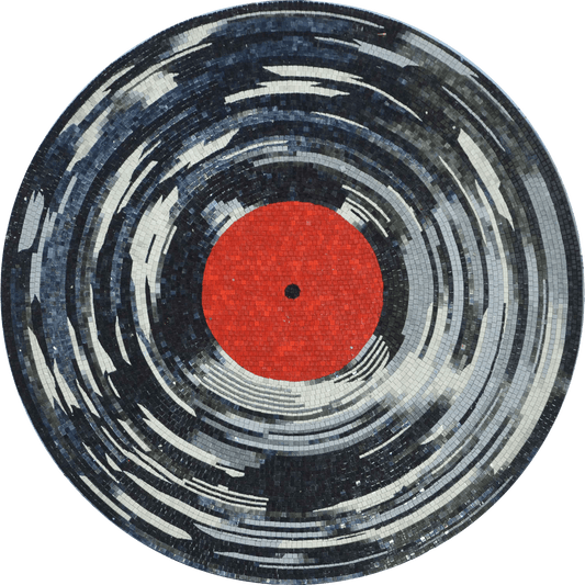 Phonograph Record Glass Mosaic Design