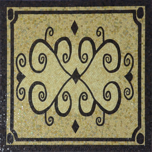 Glass Mosaic Art - Geometric Design