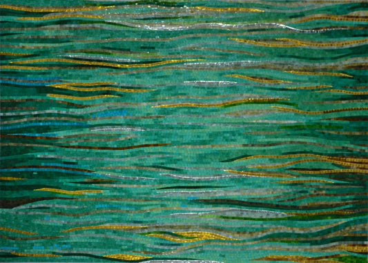 Glass Mosaic - Green Waves