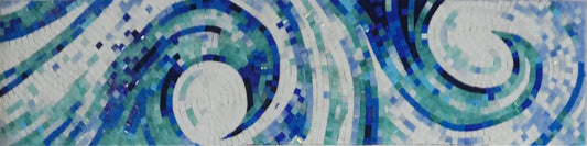 Mosaic Art - Glass Blue Waves