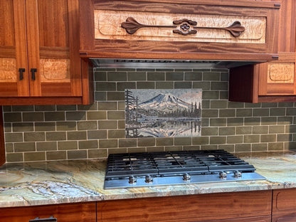 Mountain Majesty Reflected: Lakeside Mosaic